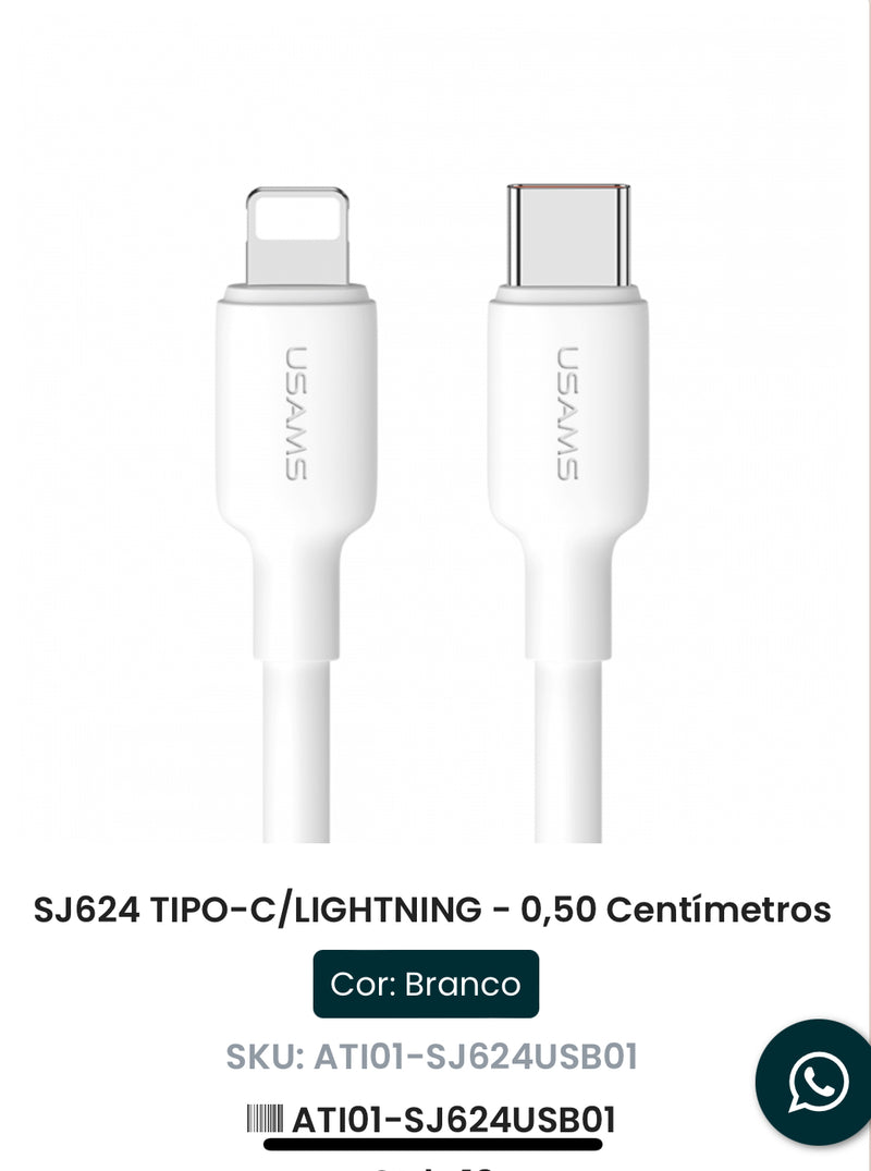 Cabo tipo - C para lightning