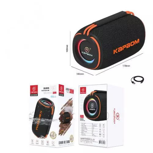 Caixa De Som Bluetooth Led KA-8296 Versão: 5.3