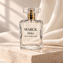 MARCK Dolce 50 ml com rótulo transparente sobre pedra clara